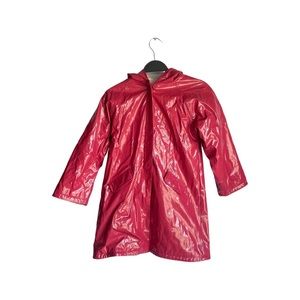 Jacadi pink rubber rain jacket size 10